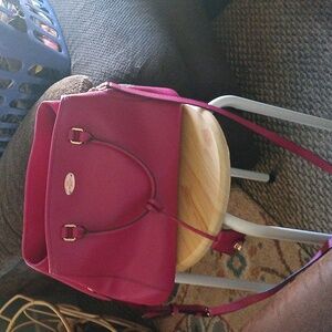 Fuschia Coach Purse with crossbody strap